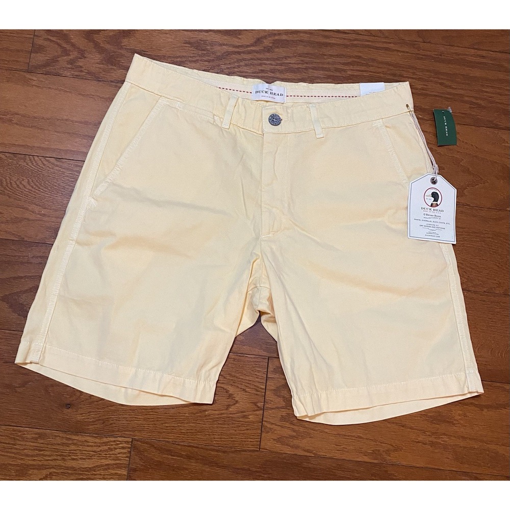 NEW Duck Head Shorts Mens Size 34 Yellow Clancy Made In USA NWT $98